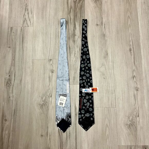 Set Vintage Nightmare Before Christmas collectible silk ties Glow in the dark - Picture 8 of 12